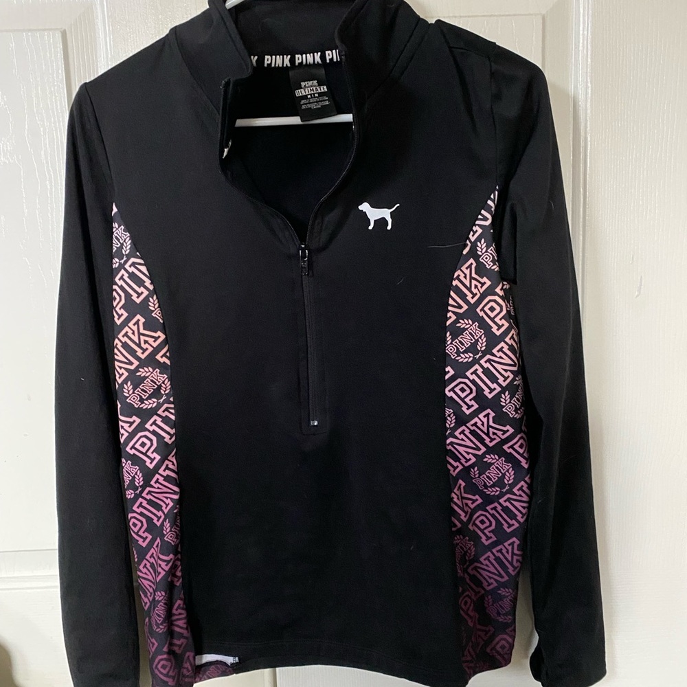 PINK Victoria secret quarter zip up ultimate workout jacket. Size M.